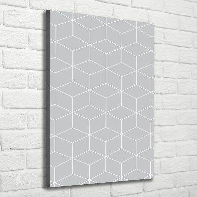 Cuadro canvas decorativo para salón vertical Fondo geométrico