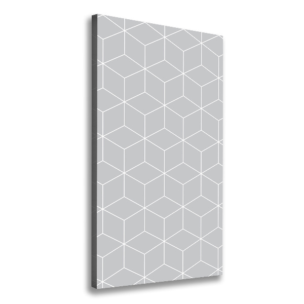 Cuadro canvas decorativo para salón vertical Fondo geométrico