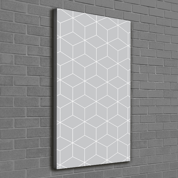 Cuadro canvas decorativo para salón vertical Fondo geométrico