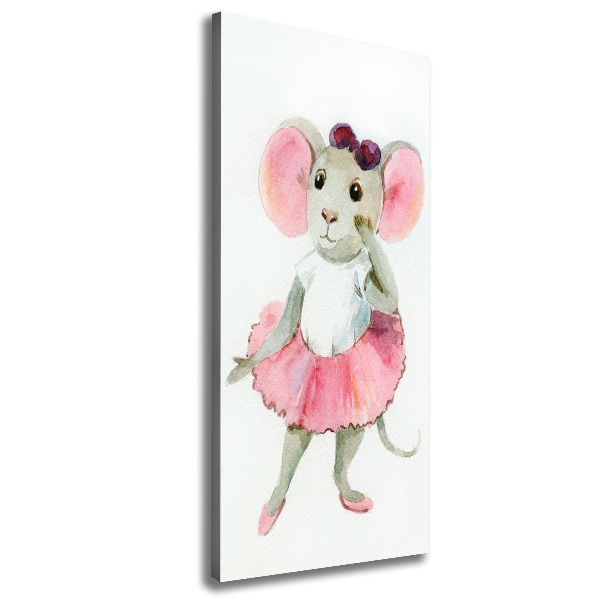 Cuadro moderno en lienzo resistente uv vertical Ratón bailarina