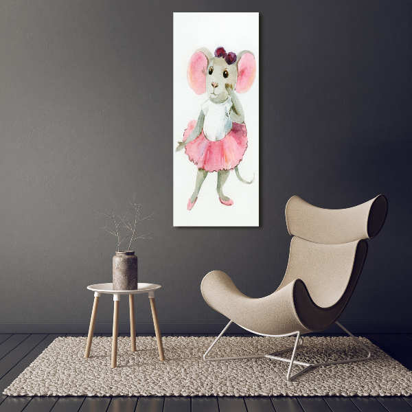 Cuadro moderno en lienzo resistente uv vertical Ratón bailarina