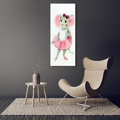 Cuadro moderno en lienzo resistente uv vertical Ratón bailarina