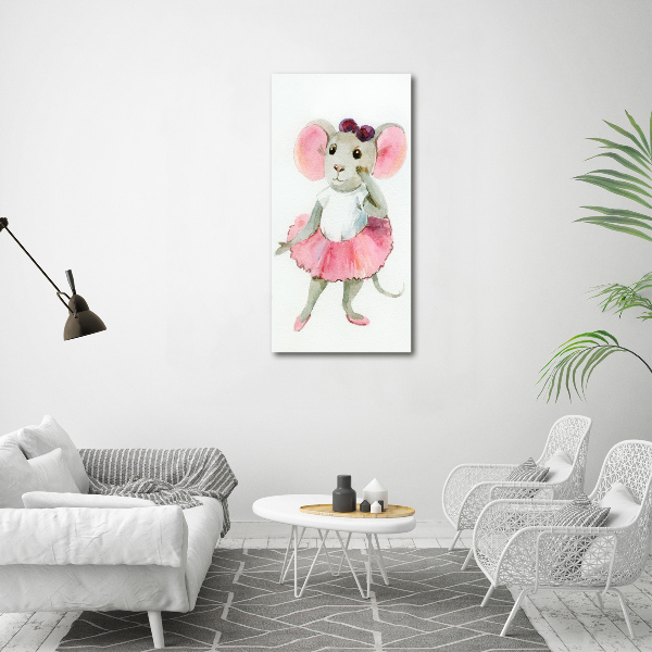 Cuadro moderno en lienzo resistente uv vertical Ratón bailarina