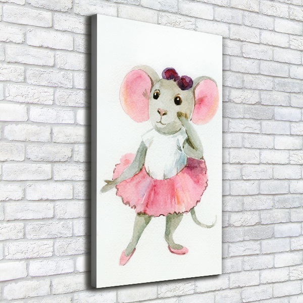 Cuadro moderno en lienzo resistente uv vertical Ratón bailarina