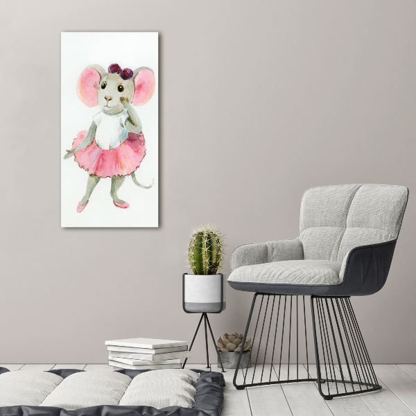 Cuadro moderno en lienzo resistente uv vertical Ratón bailarina