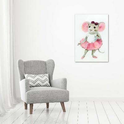 Cuadro moderno en lienzo resistente uv vertical Ratón bailarina