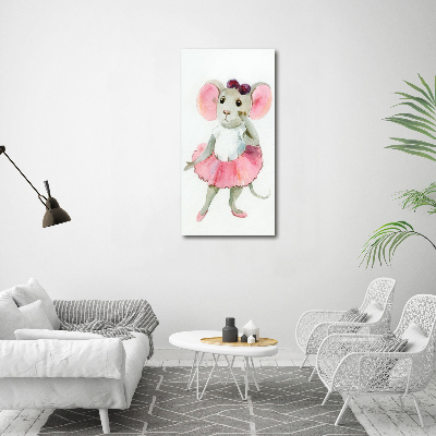 Cuadro moderno en lienzo resistente uv vertical Ratón bailarina