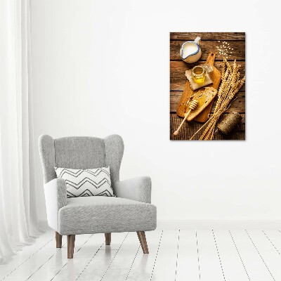 Cuadro canvas decorativo para salón vertical Desayuno