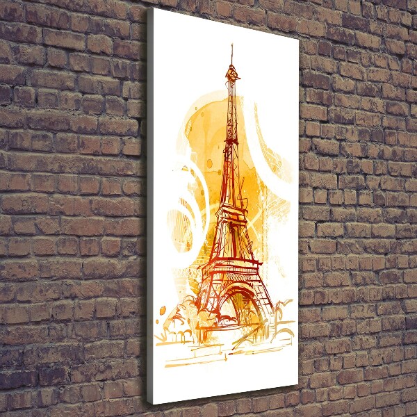 Cuadro canvas decorativo para salón vertical Verano en París