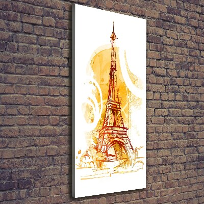 Cuadro canvas decorativo para salón vertical Verano en París