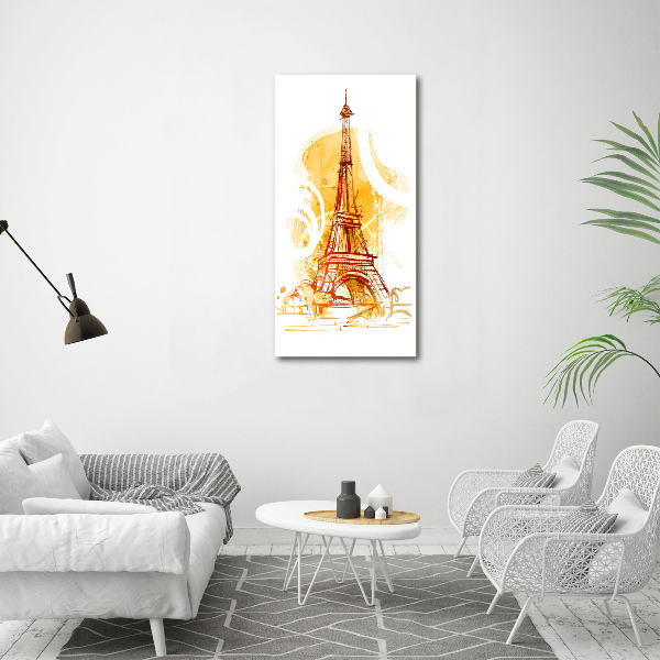 Cuadro canvas decorativo para salón vertical Verano en París