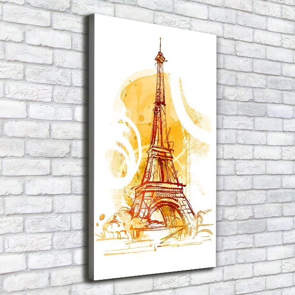 Cuadro canvas decorativo para salón vertical Verano en París