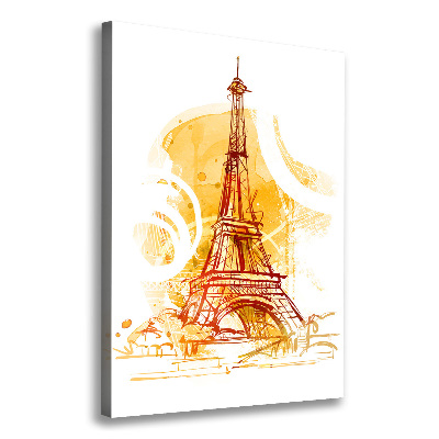 Cuadro canvas decorativo para salón vertical Verano en París