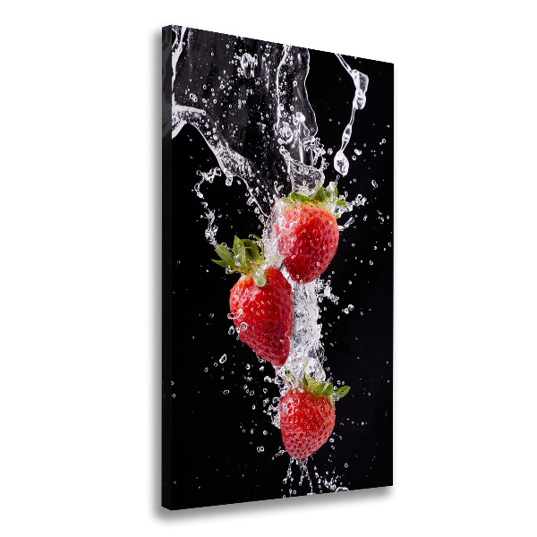 Impresión en lienzo vertical fresas