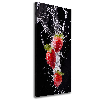 Impresión en lienzo vertical fresas