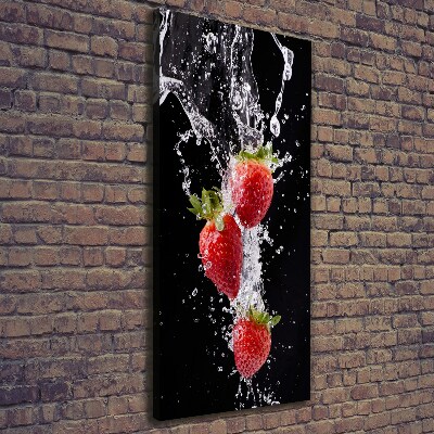 Impresión en lienzo vertical fresas