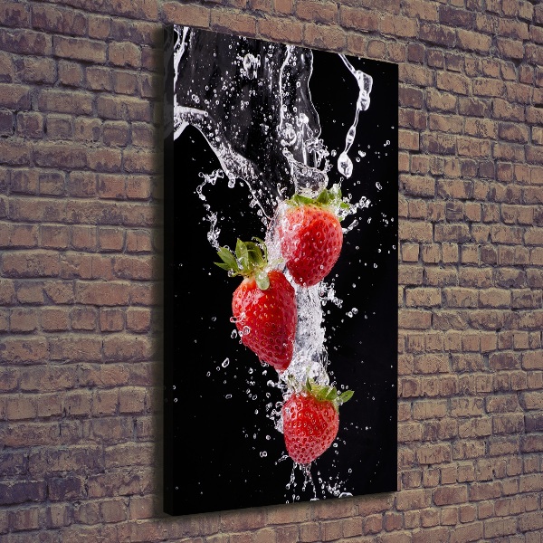 Impresión en lienzo vertical fresas