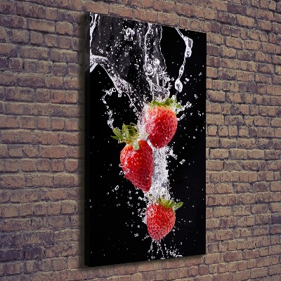Impresión en lienzo vertical fresas