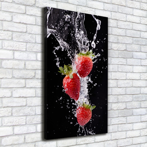 Impresión en lienzo vertical fresas