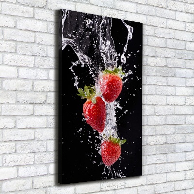 Impresión en lienzo vertical fresas