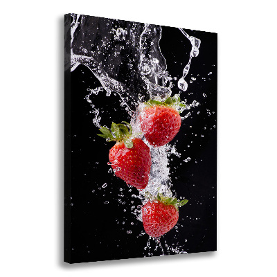 Impresión en lienzo vertical fresas