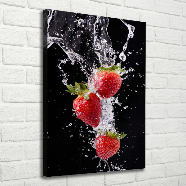 Impresión en lienzo vertical fresas