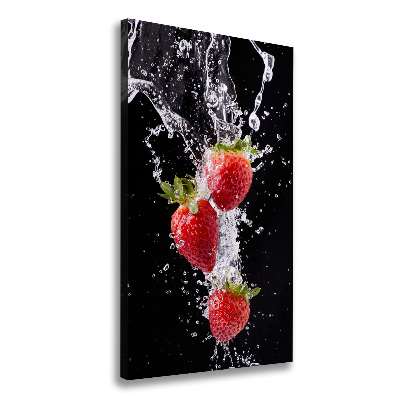 Impresión en lienzo vertical fresas