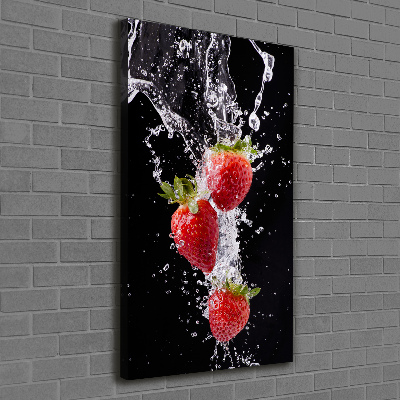 Impresión en lienzo vertical fresas