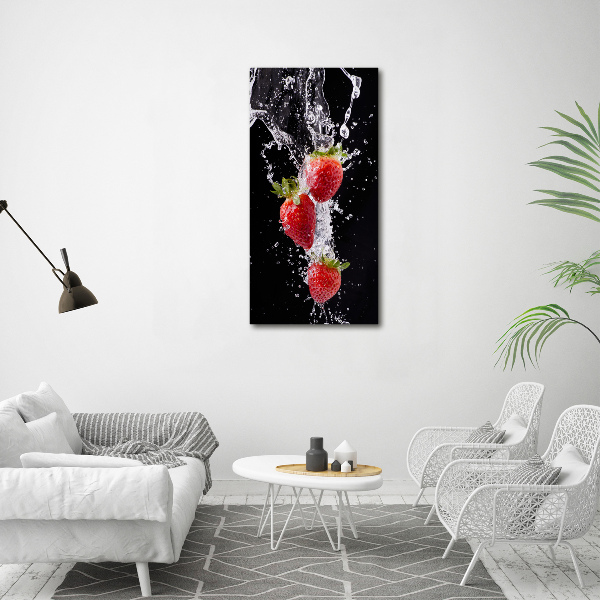 Impresión en lienzo vertical fresas