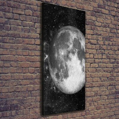 Cuadro canvas decorativo para salón vertical Luna