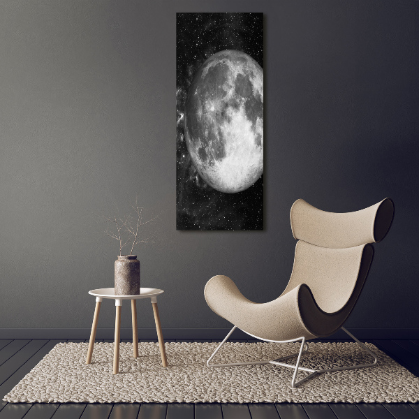 Cuadro canvas decorativo para salón vertical Luna