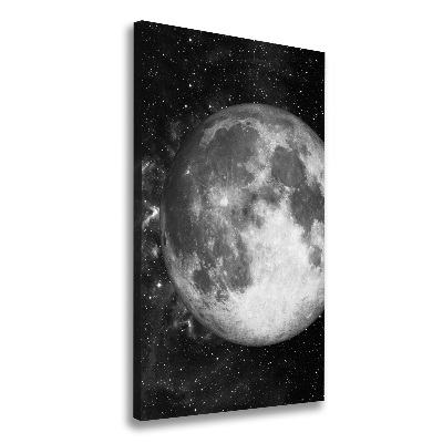 Cuadro canvas decorativo para salón vertical Luna