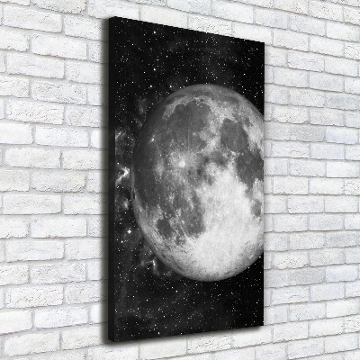 Cuadro canvas decorativo para salón vertical Luna
