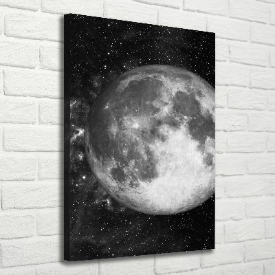 Cuadro canvas decorativo para salón vertical Luna