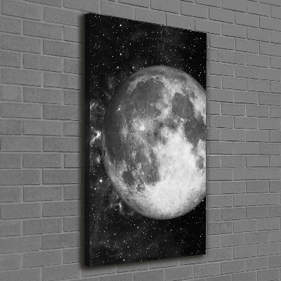 Cuadro canvas decorativo para salón vertical Luna