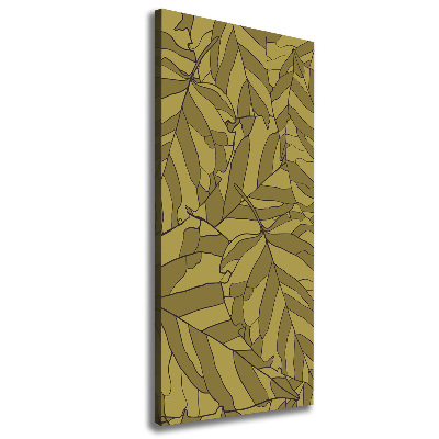 Cuadro moderno en lienzo resistente uv vertical Hojas
