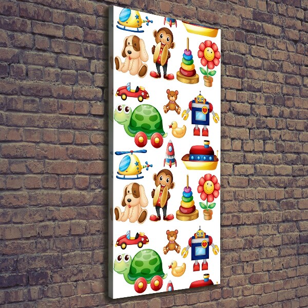 Impresión en lienzo vertical Juguetes