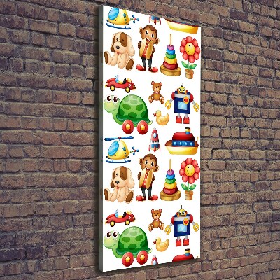Impresión en lienzo vertical Juguetes