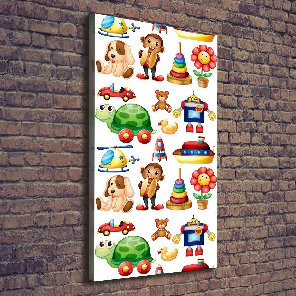 Impresión en lienzo vertical Juguetes