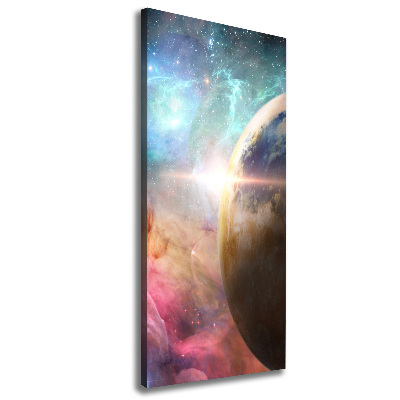 Cuadro moderno en lienzo resistente uv vertical Galaxia