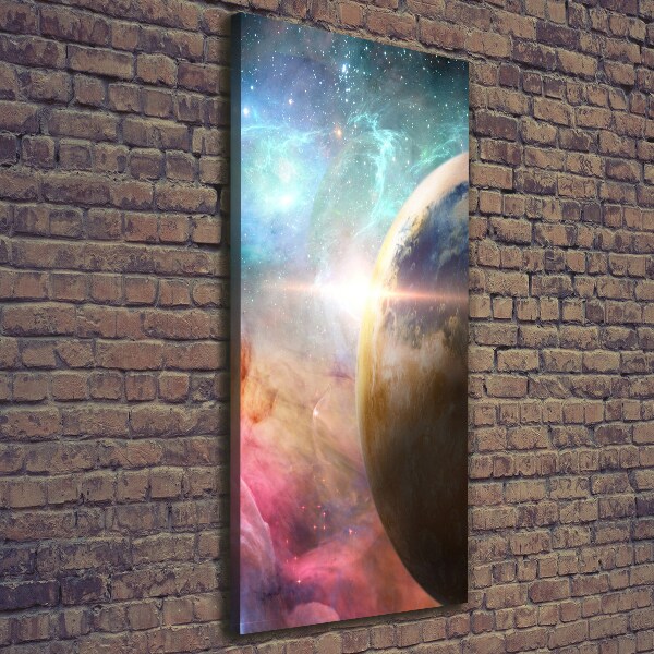 Cuadro moderno en lienzo resistente uv vertical Galaxia