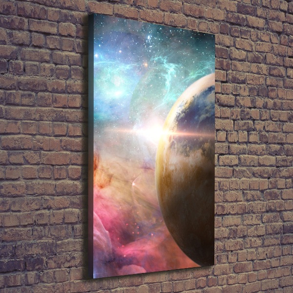 Cuadro moderno en lienzo resistente uv vertical Galaxia