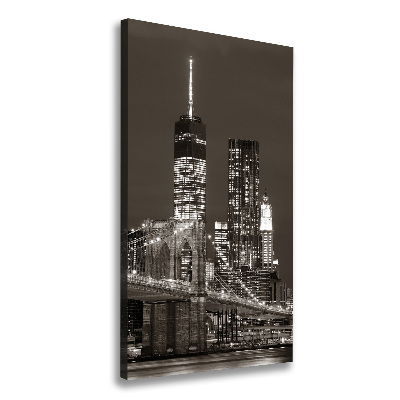 Cuadro canvas decorativo para salón vertical Manhattan Nueva York