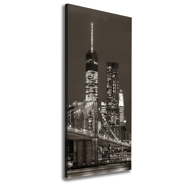 Cuadro canvas decorativo para salón vertical Manhattan Nueva York
