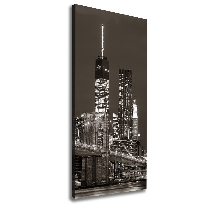 Cuadro canvas decorativo para salón vertical Manhattan Nueva York