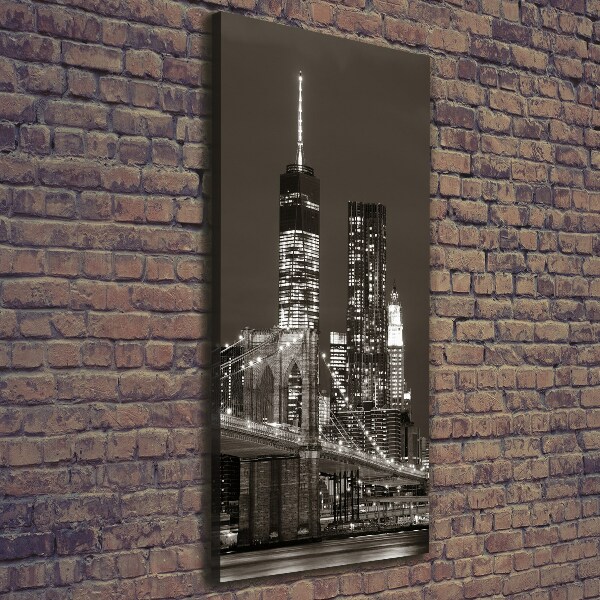 Cuadro canvas decorativo para salón vertical Manhattan Nueva York