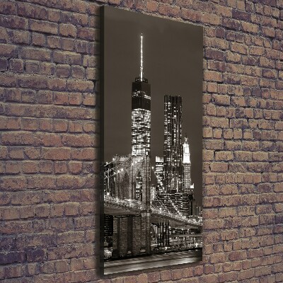 Cuadro canvas decorativo para salón vertical Manhattan Nueva York