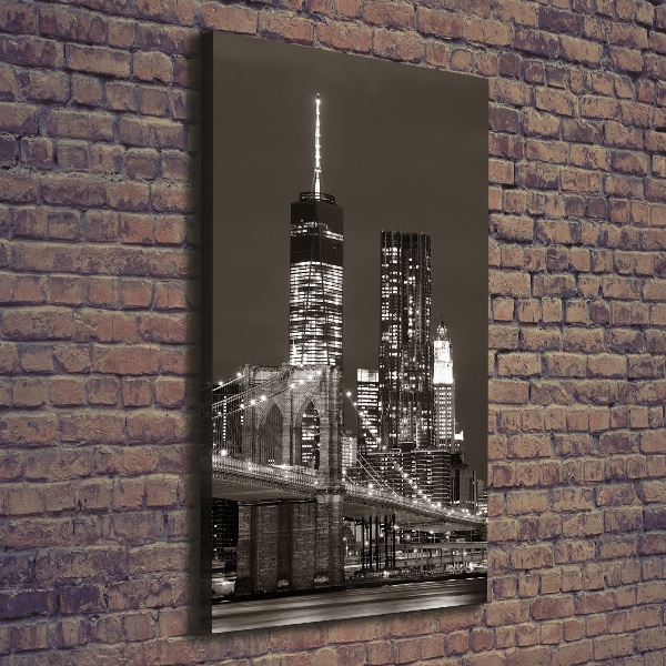 Cuadro canvas decorativo para salón vertical Manhattan Nueva York