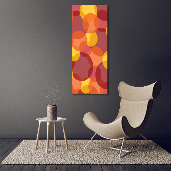 Cuadro moderno en lienzo resistente uv vertical Círculos de colores