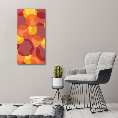 Cuadro moderno en lienzo resistente uv vertical Círculos de colores